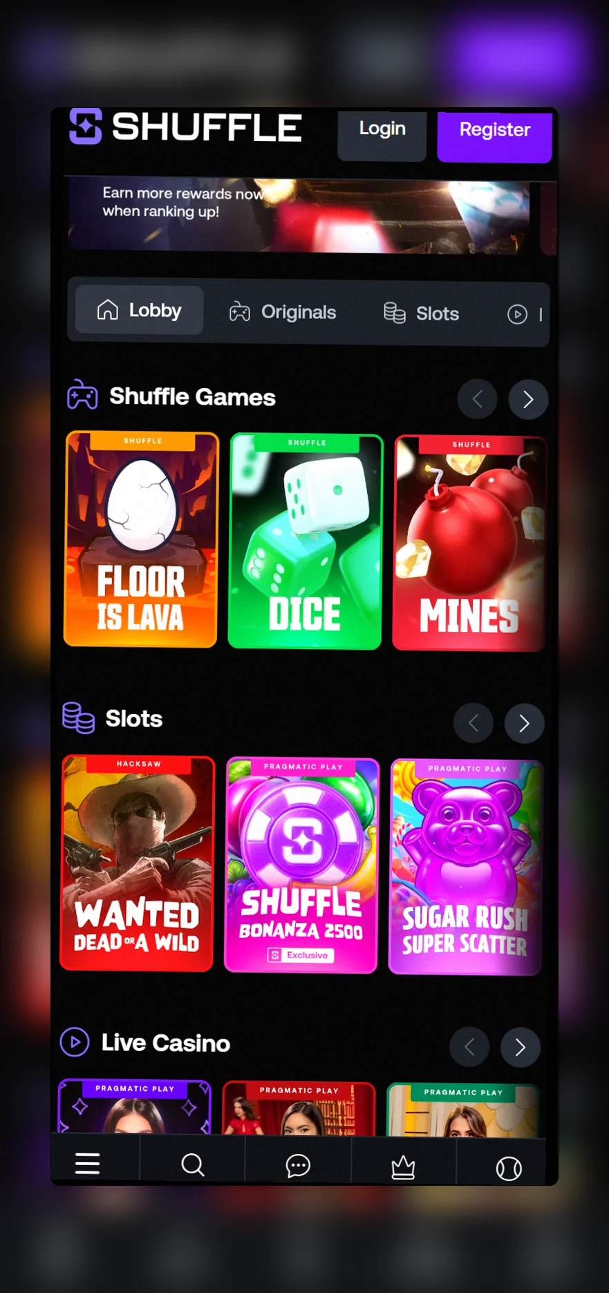 Shuffle Casino mobile Canada