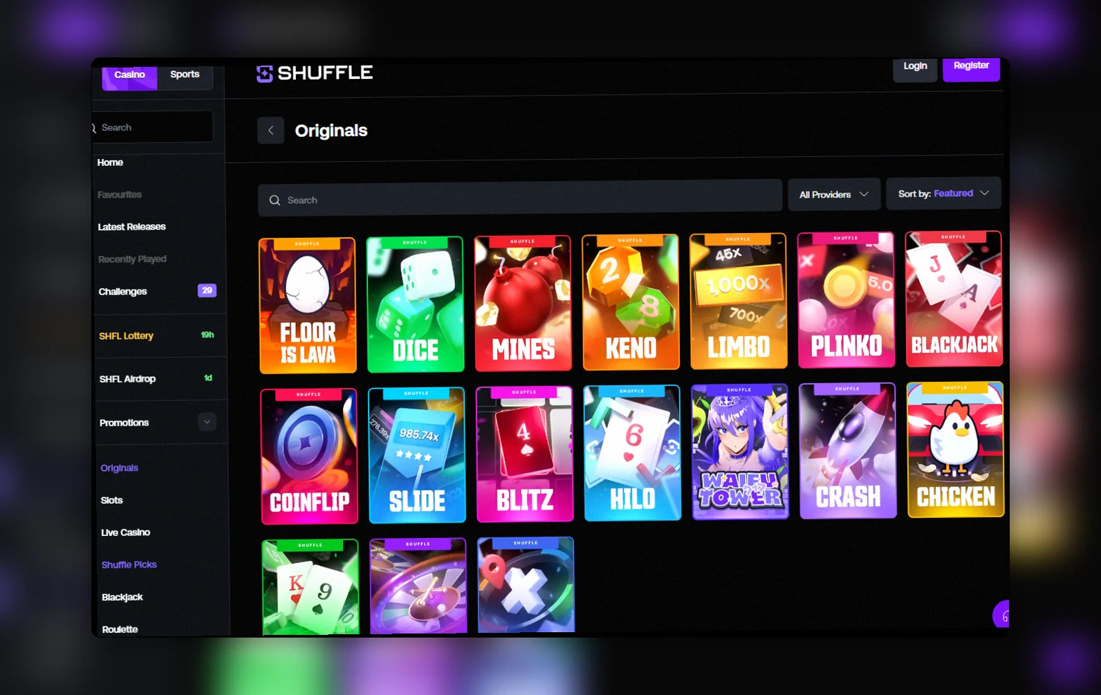 Shuffle Casino Originals Canada